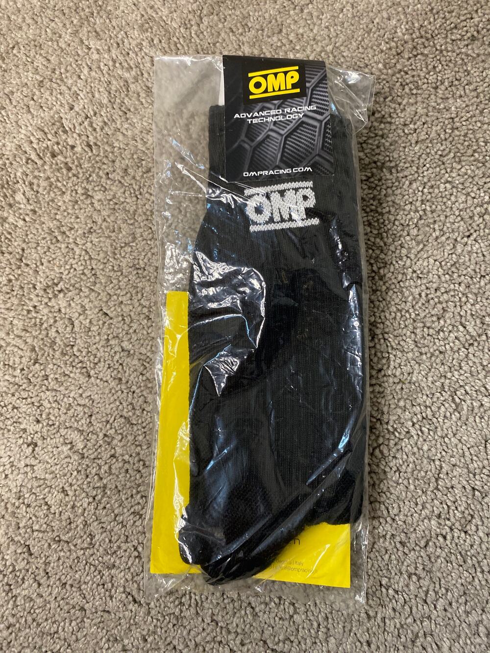New OMP Racing Tecnica Socks (FIA Homologation) IEO-0766-A01, Black Size Large